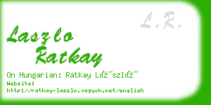 laszlo ratkay business card